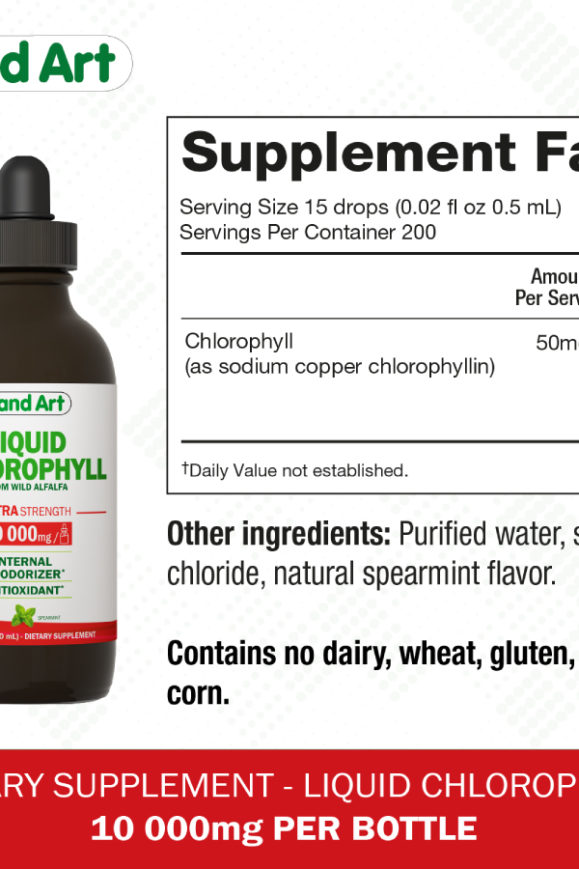 Liquid Chlorophyll extra strength Ingredients